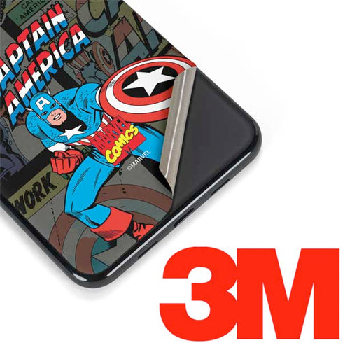 Marvel Classic Comics Captain America Vintage Google Pixel 3a XL Skin